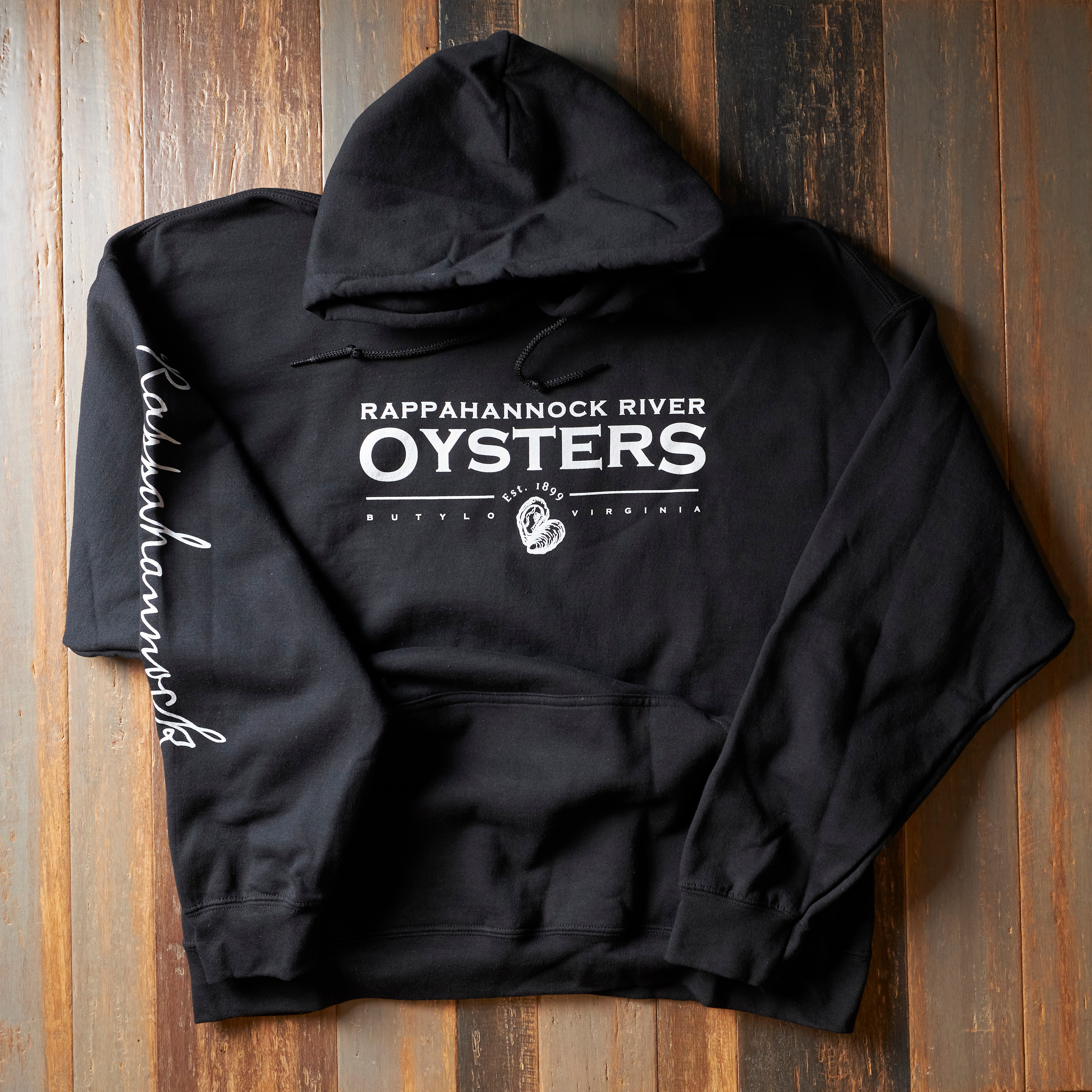 Rappahannock Oyster Co.: Black Pullover Hoodie